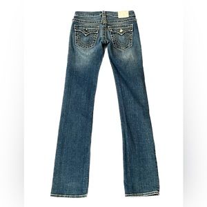 ✨True Religion Disco Becky Big T Gold Label Swarovski Crystal Lowrise